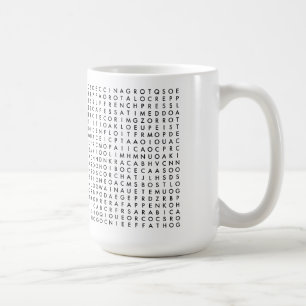 Kaffee-Wortsuchrätsel Kaffeetasse