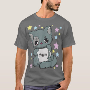 Kaffee Yami Kawaii Chibi Anime Cat Moka Fairy Kei T-Shirt