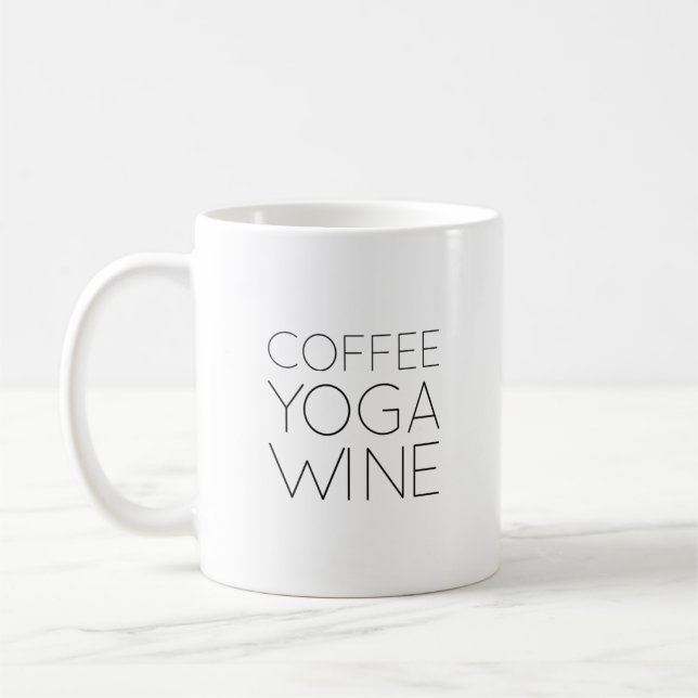 Kaffee Yoga Wein Kaffeetasse (Links)
