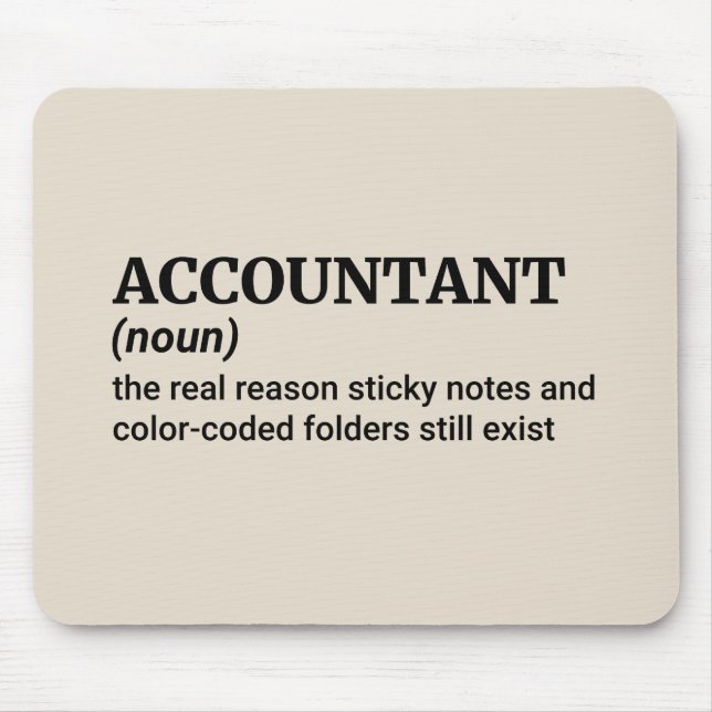 Kaffee, Zahlen & Witze - Funny Accountant Mousepad (Vorne)