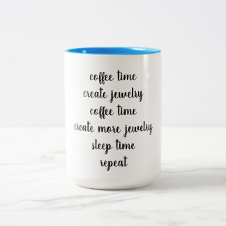 Kaffee-Zeit, stellen Schmuck, Schmuck-Designer her Zweifarbige Tasse