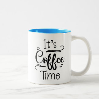 Kaffee-Zeit-Tasse Zweifarbige Tasse