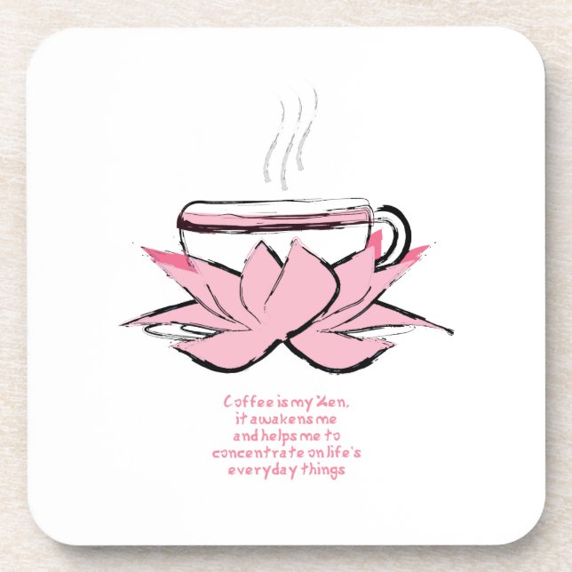 Kaffee-Zen-Untersetzer Getränkeuntersetzer (Vorderseite)