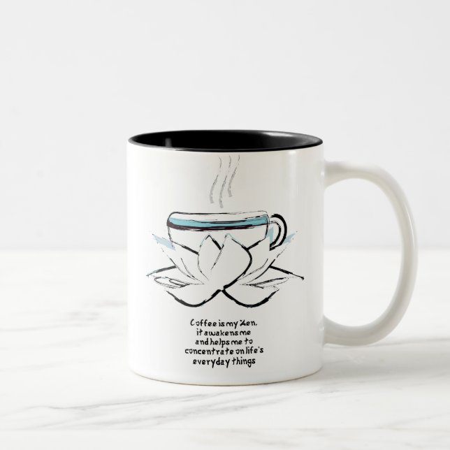 Kaffee-Zen Zweifarbige Tasse (Rechts)