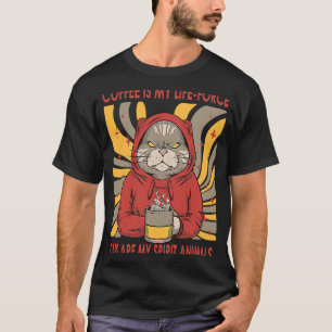 Kaffee Zitat Katzen sind meine Seelentiere T-Shirt