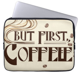 Kaffee-Zitat-Poster-Dampf-Wirbel Laptopschutzhülle