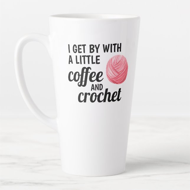 Kaffee-Zitat Rosa Garne Milchtasse (Links)