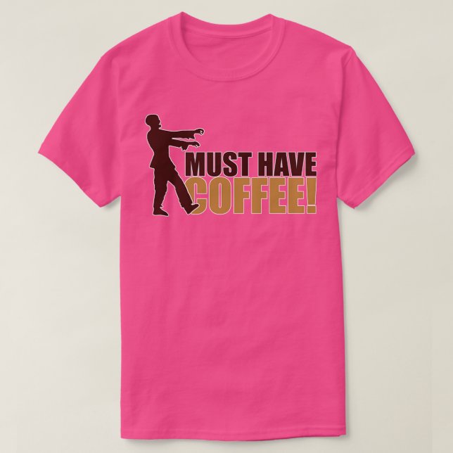 Kaffee-Zombie T-Shirt (Design vorne)