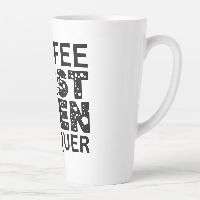 Kaffee zuerst, dann beherrschen milchtasse (Rechts)
