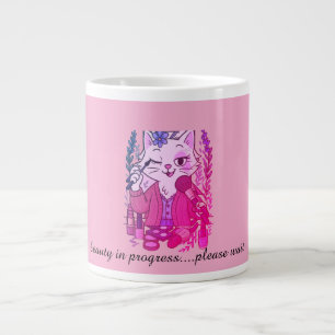 Kaffee zuerst, Eyeliner zweitens Jumbo-Tasse