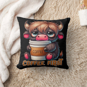 Kaffee zuerst Geschenke für Kaffeeliebhaber  Kissen