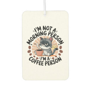 Kaffee-zuerst-Haltung Lustiges Katzen-Design Autolufterfrischer