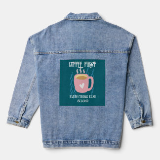 Kaffee zuerst jeansjacke