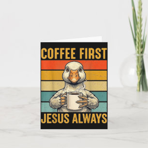 Kaffee zuerst Jesus Christliche Lustige Geschenke Karte