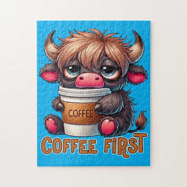Kaffee zuerst Kaffee Liebhaber Geschenke  (Vertikal)
