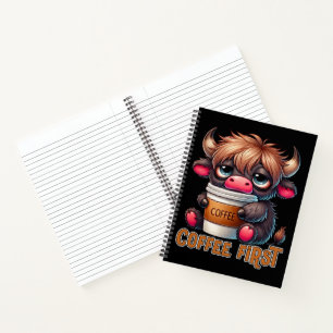 Kaffee zuerst Kaffee-Liebhaber-Geschenke  Notizbuch