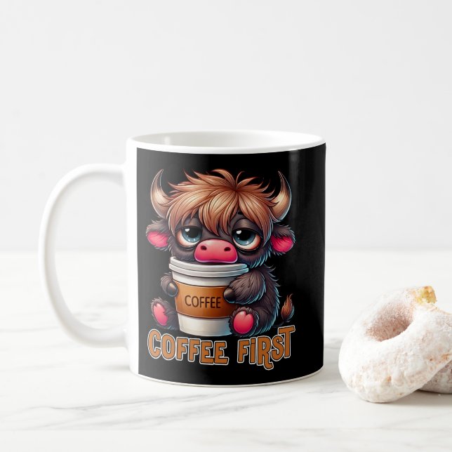 Kaffee zuerst  kaffeetasse (Mit Donut)
