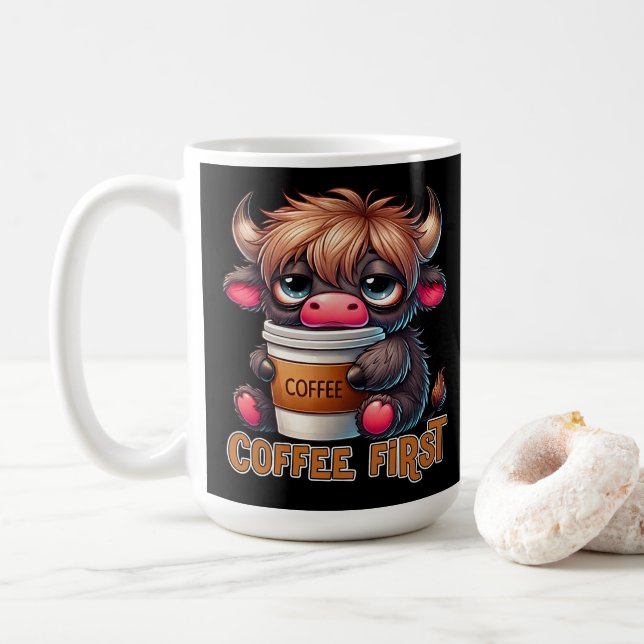 Kaffee zuerst  kaffeetasse (Mit Donut)