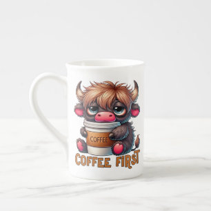 Kaffee zuerst prozellantasse