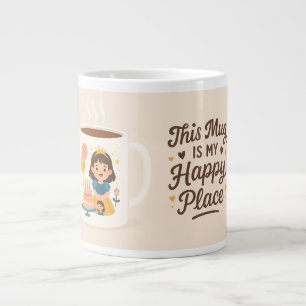 Kaffee zuerst, reden später - Funny Mug Design Jumbo-Tasse