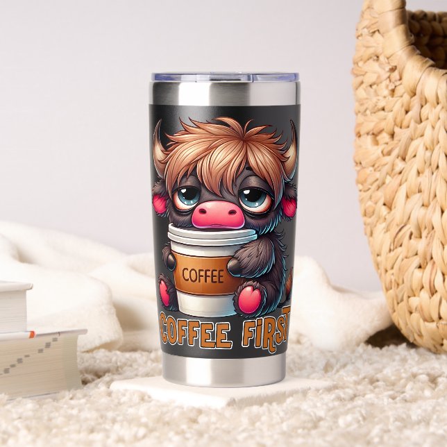 Kaffee zuerst  thermobecher (Wohnzimmer (gedreht))