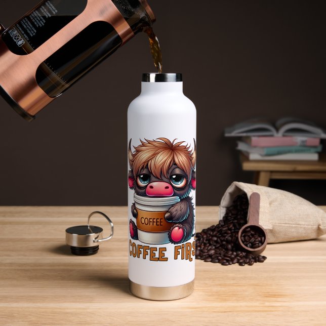 Kaffee zuerst  trinkflasche (Kaffee (gedreht))