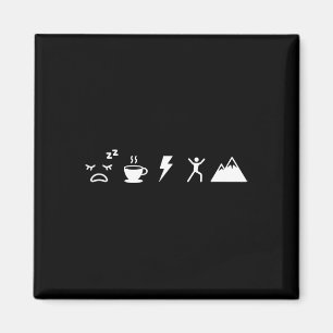Kaffee zum Abenteuer Energie des Kaffeins Minimali Magnet