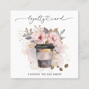 *~* Kaffee zum Blumenrosa Belohnungen QR Treuekarte