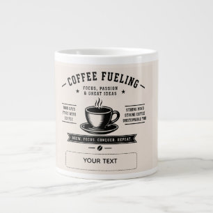 Kaffeeantrieb – Motivierender Personalisierter Kaf Jumbo-Tasse