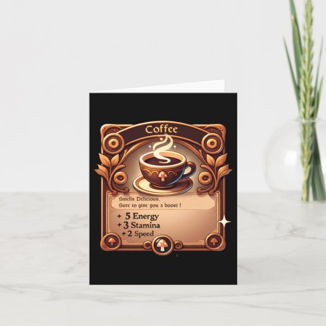 Kaffeeaufkleber Karte (Vorderseite)