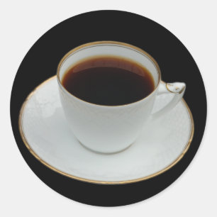 Kaffeeaufkleber Runder Aufkleber