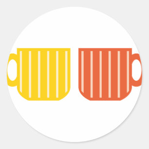 Kaffeeaufkleber Runder Aufkleber