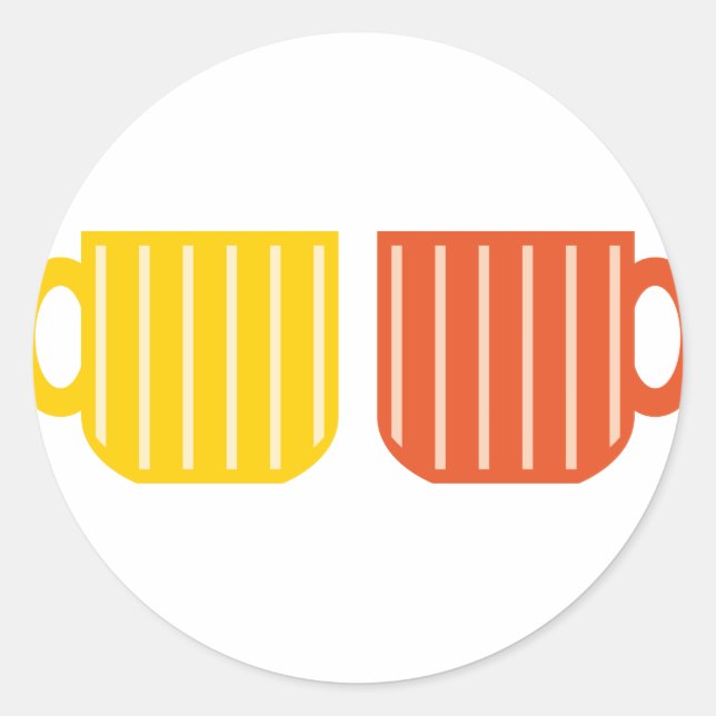 Kaffeeaufkleber Runder Aufkleber (Vorderseite)