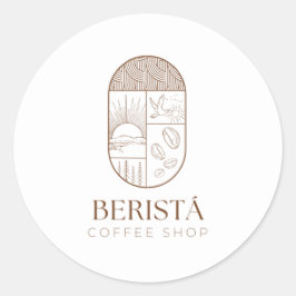 Kaffeeaufkleber Runder Aufkleber