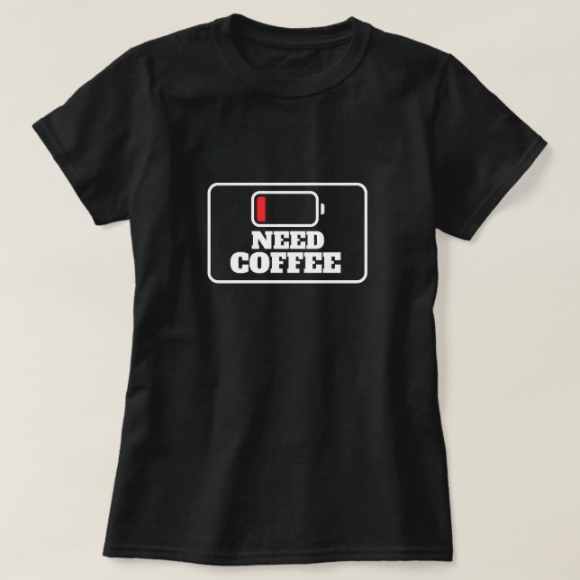 Kaffeeaufladen T-Shirt (Design vorne)
