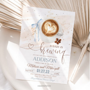 Kaffeebaby-Party Braut sich zusammen Schleife Einladung