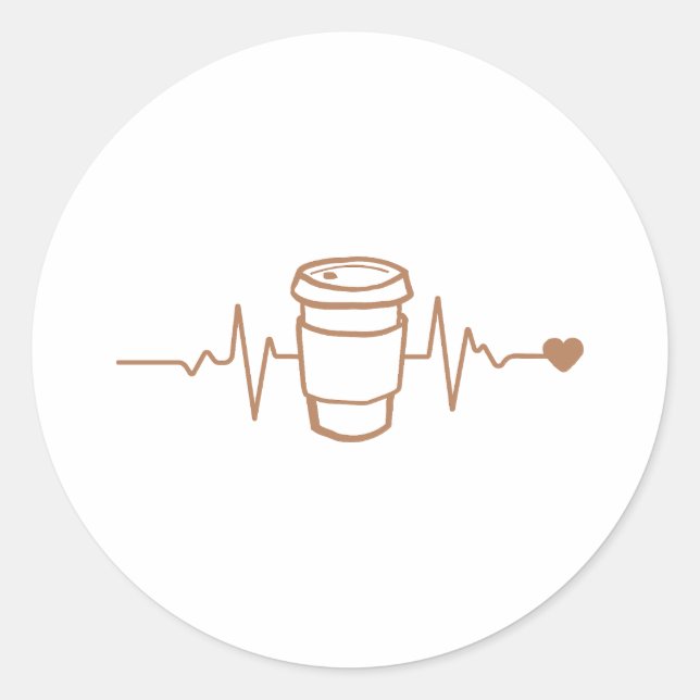 Kaffeebasis, für Kaffeeliebhaber Runder Aufkleber (Vorderseite)