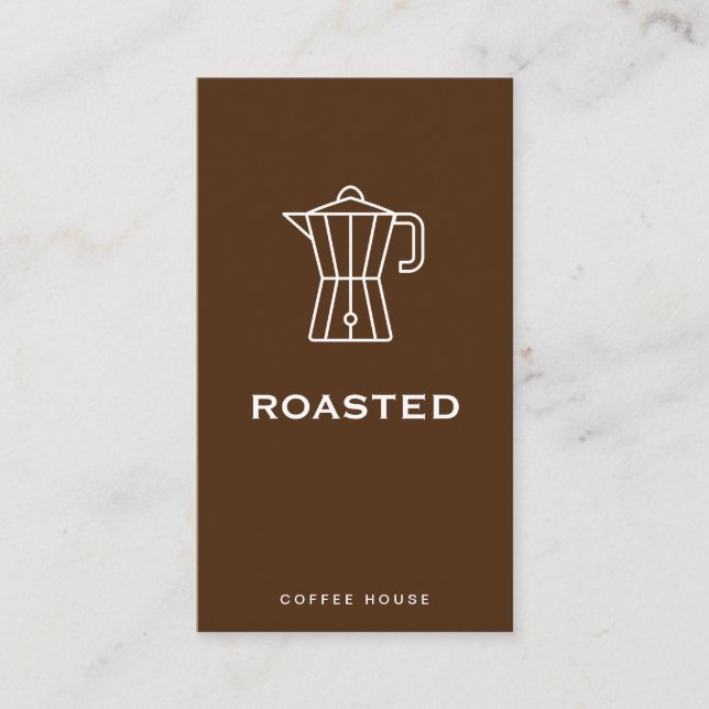 Kaffeebaum | Französische Presse | Barista Visitenkarte (Vorderseite)