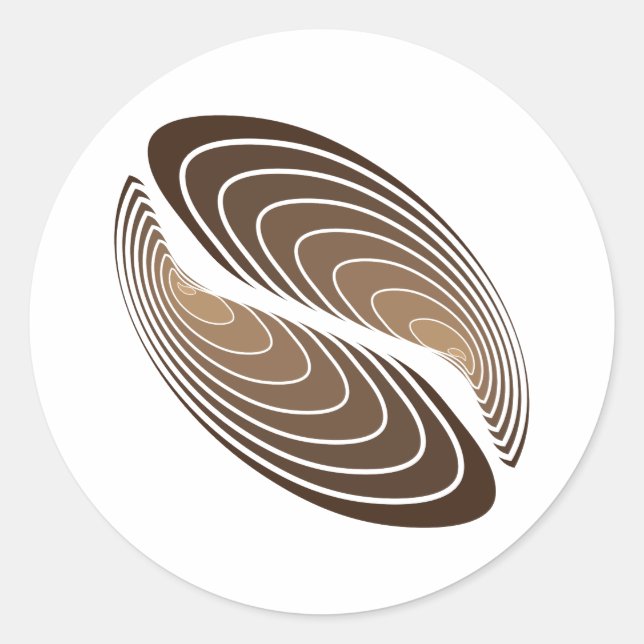 Kaffeebaustrasse Runder Aufkleber (Vorderseite)