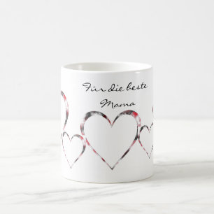 Kaffeebecher beste Mutter Herzbecher Kaffeetasse