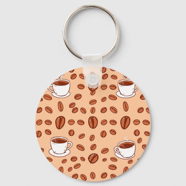 Kaffeebecher Cozy Muster Schlüsselanhänger (Vorderseite)