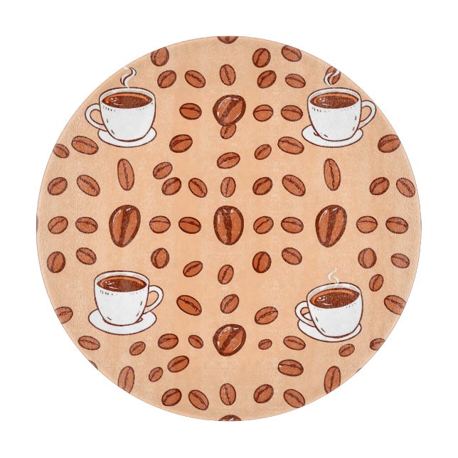 Kaffeebecher Cozy Muster Schneidebrett (Vorderseite)