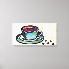 Kaffeebecher Leinwanddruck