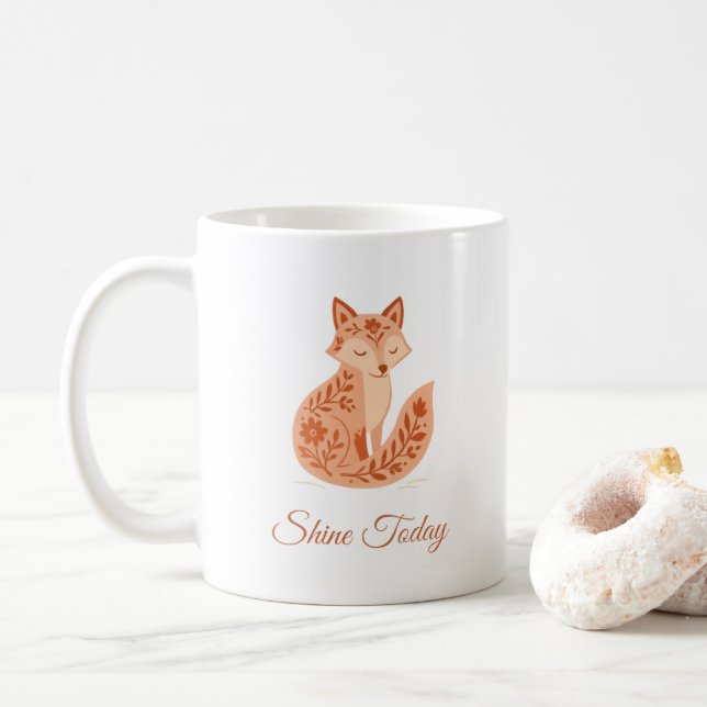 Kaffeebecher oder Teetasse (Tasse) (Mit Donut)