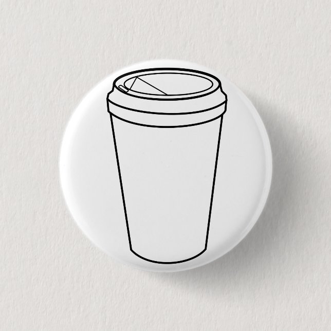 Kaffeebecher (Papier zum Mitnehmen) Button (Vorderseite)