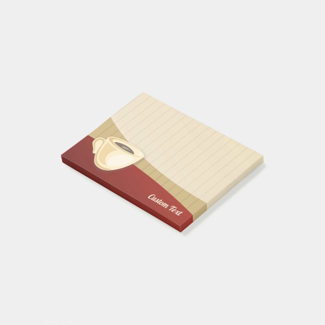 Kaffeebecher Post-it Klebezettel (angewinkelt)