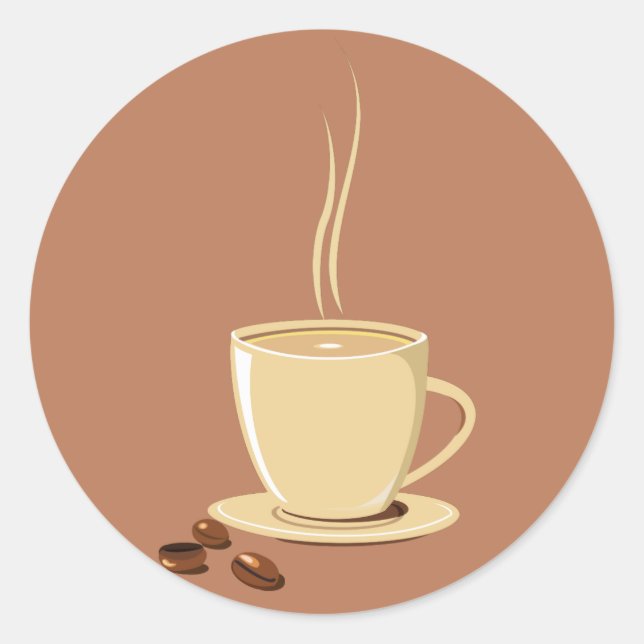 Kaffeebecher Runder Aufkleber (Vorderseite)