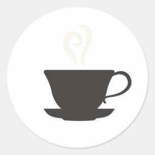 Kaffeebecher Runder Aufkleber