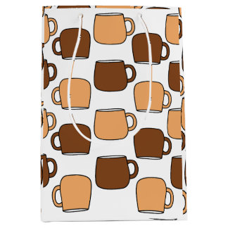 Kaffeebechermuster Mittlere Geschenktüte