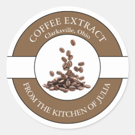 Kaffeebeerlabel Runder Aufkleber